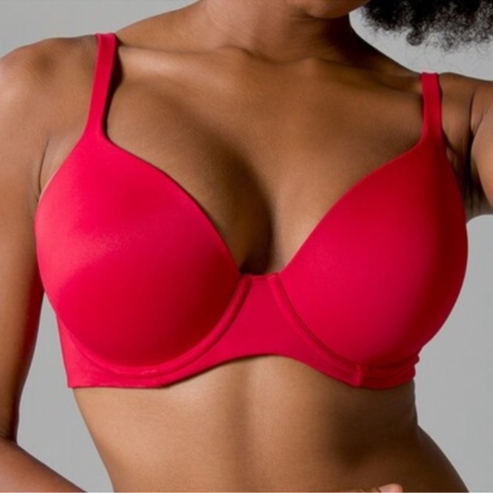 New Soma Embraceable Tailored Push Up Bra 38DD Wired Red‎ Vamp